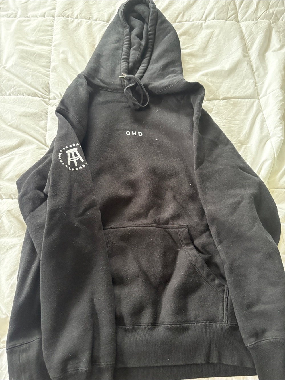 CHD Classic Black Pullover Hoodie - Women's Cozy Hooded Sweatshirt